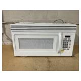 BLACK+DECKER 29.9 in. Width 1.6 cu. ft. White 1000-Watt Over-the-Range Microwave with Top Mount Air Recirculation Vent Model # EM044KJNP10A