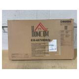 HOMCOM Folding Computer Desk, 27.6" Foldable Desk with Monitor Shelf for Small Space, Home Office, Study, Easy Assembly, Walnut