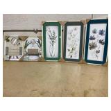 LOT OF 5 Wall Decor Art Frames