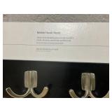 LOT OF 2 Brightroom Modern Octopus 5 Rail Nickel Hooks Black : Wall Mounted Decorative Hook Rack, Coat Rack, 22.5" Length