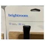 LOT OF 2 Brightroom Mixed Material 4 Hooks Rail Matte Black on Light Wood : Wall Mounted Decorative Rack, Iron & Rubberwood