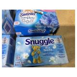 LOT OF 8 Snuggle & Suavitel Fabric Softner Sheets