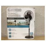 Black+Decker - 18" Stand Fan - Black