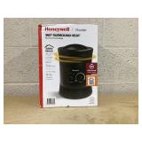 Honeywell HHF360B 360 Degree Surround Fan Forced Heater with Surround Heat Output Charcoal Grey Energy Efficient Portable Heater with Adjustable Thermostat & 2 Heat Settings, Small