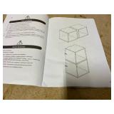 Costway 2 Cube Bookshelf with Back Guardrail for Living Room Bedroom