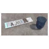 LAUNDRY Sign, Small Waste Basket