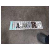 LAUNDRY Sign, Small Waste Basket