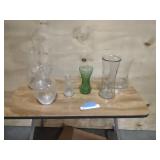 6 Assorted Glass Vases