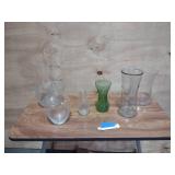 6 Assorted Glass Vases