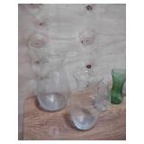 6 Assorted Glass Vases