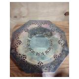 Fondue Pot, Olive Tray, Silver Palted Plate