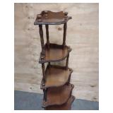 Vintage 5-Tier Wooden Corner Shelf (curio shelf, etagere)