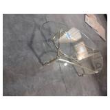 Oval Glass Coffee Table Metal Gold-Tone Base