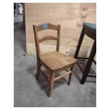 3 Chairs 1 vintage kids chair 1 Upholstered Stool 1 Black "office" Chair