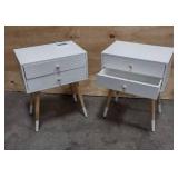 2 Matching 2 Drawer End Tables