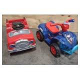 Child Power Cars Sonic 4 Wheeler and a Paw Patrol Fire Truck