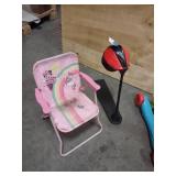 Child Rocking Horse 2 Chairs(paw patrol, princesses) and a Punching Bag