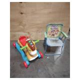 Child Rocking Horse 2 Chairs(paw patrol, princesses) and a Punching Bag