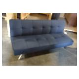 Blue Fabric Metal Frame Futon
