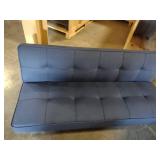 Blue Fabric Metal Frame Futon