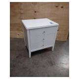 White 3 Drawer Night Stand