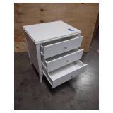 White 3 Drawer Night Stand