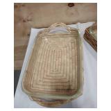 2 Pyrex Glass Cake Pans with Basket "Warmers"