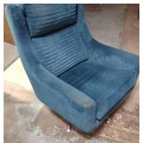 Mid Century Teal Swivel Lounge Chair