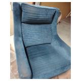 Mid Century Teal Swivel Lounge Chair