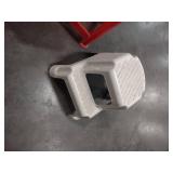 2 Red Plastic Stools 1 Plastic Sosco Step Stool