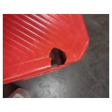 2 Red Plastic Stools 1 Plastic Sosco Step Stool