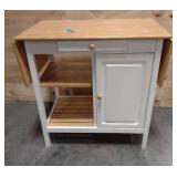 Double Drop Leaf Kitchen Island with Cabinet