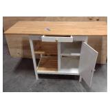 Double Drop Leaf Kitchen Island with Cabinet