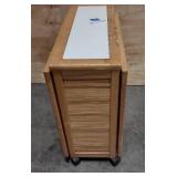 Kitchen Work Table Double Drop Leaf With 3 Chairs Stored Underneath