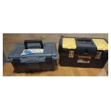 Stanley and Plano Tool Boxes Assorted Tools and Hardware