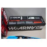 HK Army SABR Paintball Gun with Hopper and Empty Tank