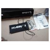 HK Army SABR Paintball Gun with Hopper and Empty Tank