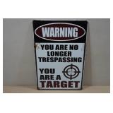 Vintage Style Metal Sign - Warning
