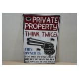 Vintage Style Metal Sign - Private Property