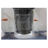 Set of Four Lucky Shot Whiskey Glasses with Embedded Bullets