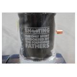 Set of Four Lucky Shot Whiskey Glasses with Embedded Bullets