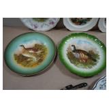 Vintage Wildlife Themed Plates with Stands