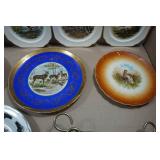 Vintage Wildlife Themed Plates with Stands