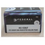 20 Federal Champion .45 Colt 225 Gr Semi-Wadcutter HP Ammo