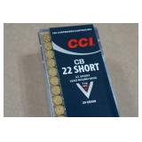 100 CCI CB .22 Short 29 Gr LRN Ammo