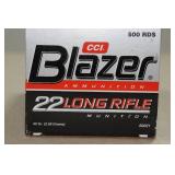 500 CCI Blazer .22 LR 40 Gr LRN Ammo