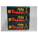 60 TulAmmo .223 Rem 55 Gr FMJ Steel Case Ammo