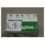 25 Remington Game Load 20 Gauge 2-3/4" 7.5 Shot Shotshells