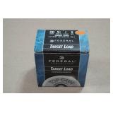 25 Federal Top Gun 20 Gauge 2-3/4" 9 Shot Shotshells