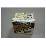 25 Federal Game Load 20 Gauge 2-3/4" 8 Shot Shotshells